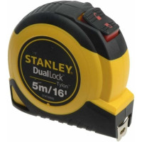Рулетка STANLEY "TylonDualLock" : L= 5 м х 19 мм. сталева стрічка з tylon покриттям з мет. шкалою
