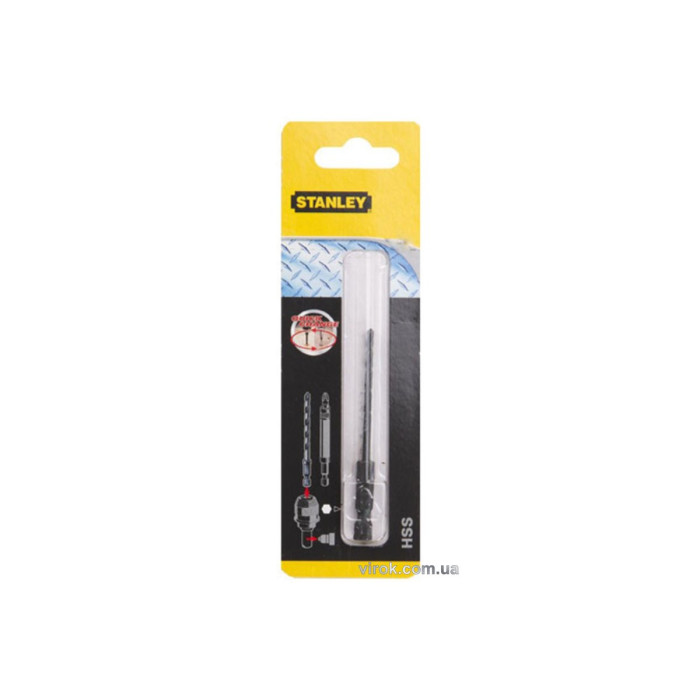 Свердло по металу STANLEY "Super-Lock : HSS, Ø= 3 x 41 мм. хвостик HEX 1/4"
