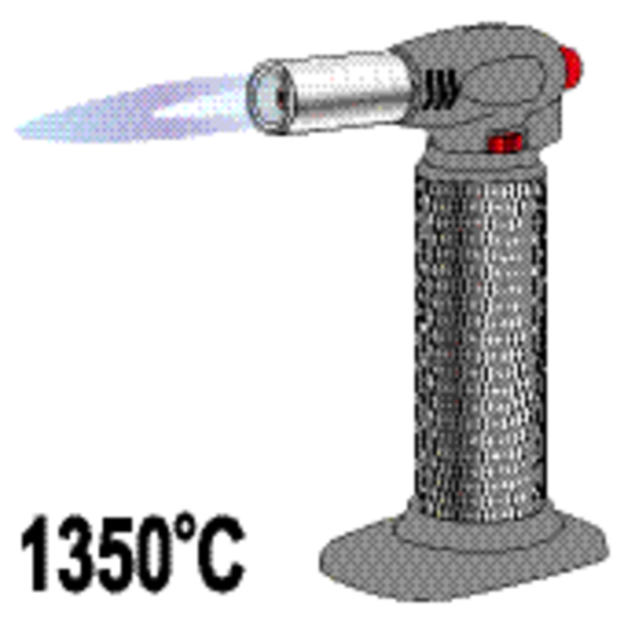 Пальник кухонний YATO, газ (бутан) п'єзозап, 375 Вт, t= 1350 °С, 45мл [6]
