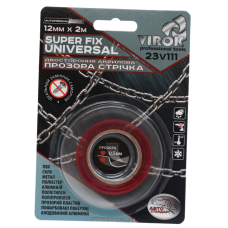 Лента 2-сторонняя акриловая VIROK Super Fix Universal: 12 мм х 2 м [30]