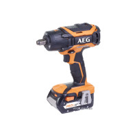 Гайковерт ударный аккумуляторный AEG: Li-Ion 18 В, 4 Агод, 1/2", 360 Нм, 2 батареи, в футляре DW