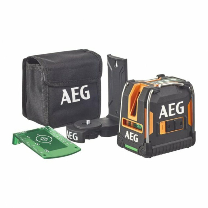 Нівелір лазерний AEG; дальність- 30 м, точність- 0,2 мм/1м, 1 горизонт. і 2 вертик. зелені промені