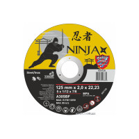 Диск отрезной по металлу/нержав. стали NINJA : Ø= 125 х 22.23 мм, t= 2,0 мм [25шт/уп/400]