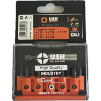 Набір насадок викруткових Industry USH: 1/4" з магнітним тримачем, T10-T40, 12ел.