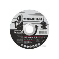 Диск шлифовальный по металлу SAMURAI ТМ VIROK: A30S-BF27, Ø=125х22.23 мм, t=6.4 мм