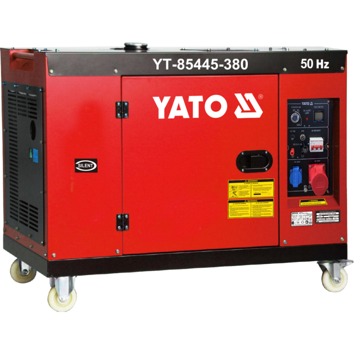 Генератор струму дизельний YATO 7.5 кВт, U= 220/380 В, бак- 25 л, оливн бак- 2,1 л