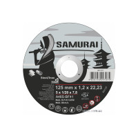 Диск отрезной по металлу/нержав. стали SAMURAI ТМ VIROK: Ø= 125х22.23 мм, t= 1.2 мм (25шт/уп)