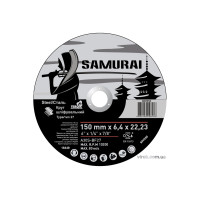 Диск шліфувальний по металу SAMURAI ТМ VIROK : A30S-BF27, Ø= 150х22.23 мм, t= 6.4 мм