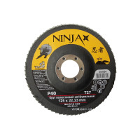 Круг пелюстковий шліфувальний NINJA : Т27, 125х22 мм, Р40 (10/200 шт. уп)