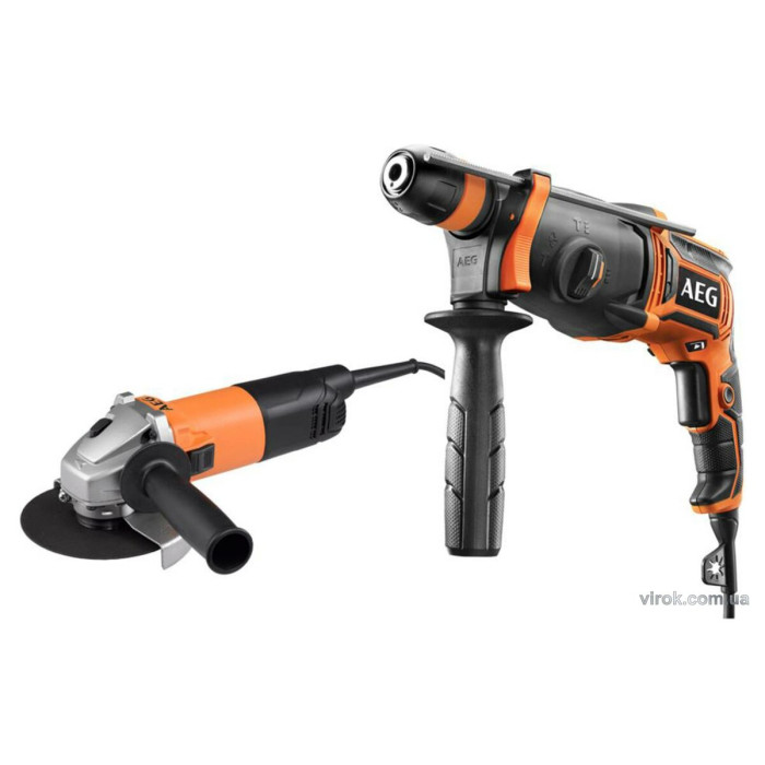 Перфоратор + угловая шлифмашинка AEG (KH24IE+WS8-115S) в футляре (JP240B2C) DW