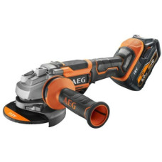 Шлифмашина угловая бесщеточная аккумул. AEG: 2х Li-Ion 18 В 2х 6 AхГод, диск Ø=125 мм, 11000 об/мин DW