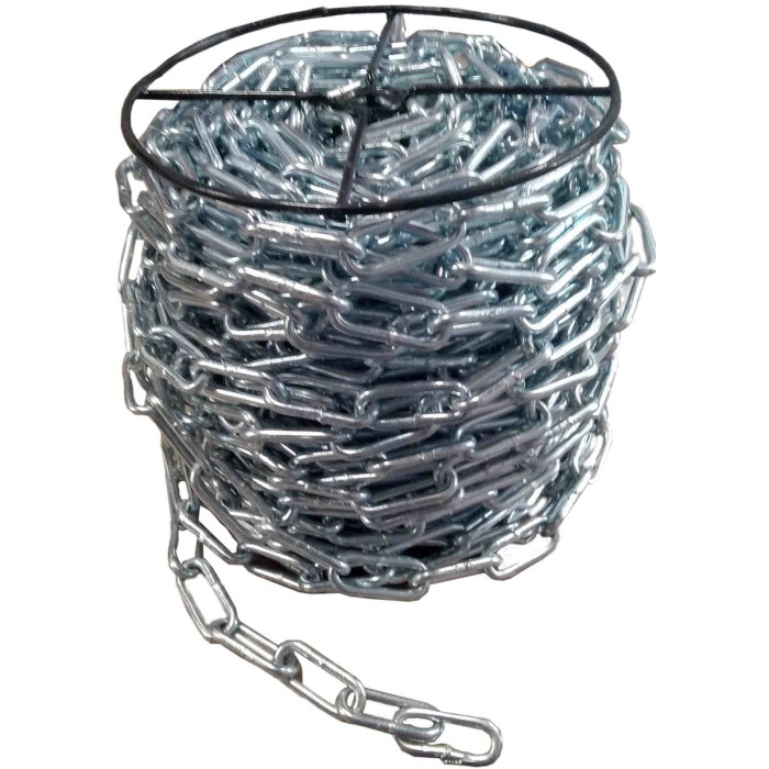 Ланцюг з короткою ланкою оцинкований ТМ "VIROK" DIN 5685A; Ø= 6 мм, 25 кг, l= 40 м ± 1,0% (TR)