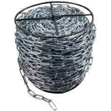 Ланцюг з довгою ланкою оцинкований ТМ "VIROK" DIN 5685C; Ø= 8 мм, 25 кг, l= 24 м ± 1,0% (TR)