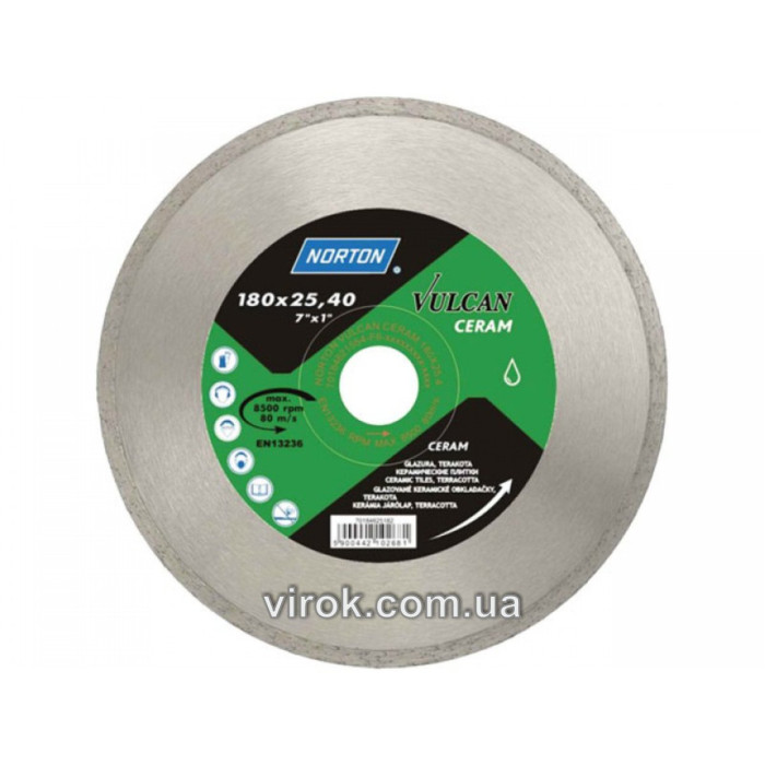 Диск алмазный по керамике VULCAN TILE; Ø= 180 x 25,4 мм
