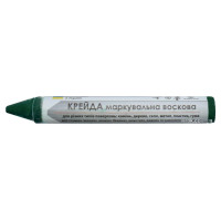 Крейда маркувальна VIROK : зелена, 13x120 мм. воскова для різних поверхонь. блістер 2 шт.