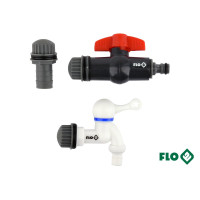 Вентилі для збірного бака дощової води FLO : Ø= 3/4", з ПВХ, 3 шт [50]