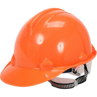 Каска для защиты головы VOREL оранжевая из материала HDPE [30/120]