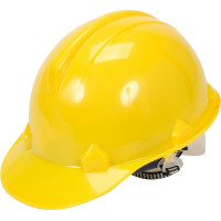 Каска для захисту голови VOREL жовта з матеріалу HDPE [30/120]
