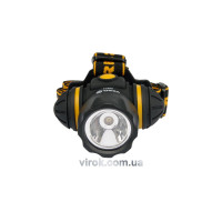 Ліхтар VOREL на чоло, ударостійкий 3-функції, 3 батарейки ААА, 1 LED/ 1 W  [12/48]