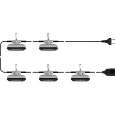 Прожектори SMD-діодні 5 шт.з гачками STHOR 230V по 6Вт 600Lm 105х65 мм сполучені провідн l=15,4м(DW)