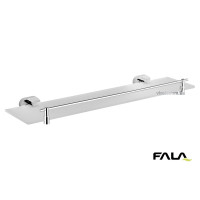 Полка настенная стеклянная FALA, l=52 см; металлический каркас, покрытый хромом; крепеж дюб/шуруп (DW)