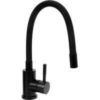 Смеситель воды FALA "BLACK FLEXIBLE" для раковины с гибкой черной воронкой [10]