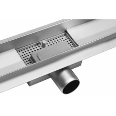 Трап напольный из нержавеющей стали FALA WET-DRY; 70х 7х 2 см, сифон-52 мм [6]