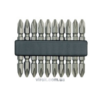 Насадка викруткова двостороння VOREL : PH2 x 60 мм, Cr-V. 10 (Шт/Уп.) [25/100]