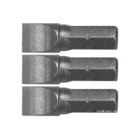 Насадка викруткова STHOR : шліц SL8 x 25 мм, HEX 1/4", Cr-V, 3 шт (DW)