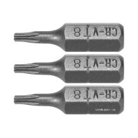 Насадка викруткова STHOR : TORX T8 x 25 мм, HEX 1/4", Cr-V, 3 шт (DW)