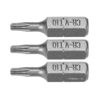 Насадка викруткова STHOR : TORX T10 x 25 мм, HEX 1/4", Cr-V, 3 шт(DW)