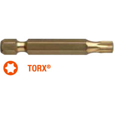 Насадка отверточная USH ISOTIN: TORX T10 x 50 мм Torsion. титановая удлиненная, Уп. 10 шт.