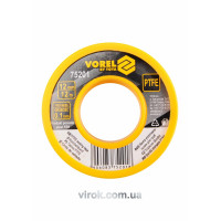 Фум - стрічка VOREL тефлонова ущільнююча, l= 12 м, b= 12 мм, h= 0,1мм [250/1000]