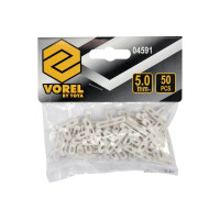 Хрестики дистанційні для плитки і клінкера VOREL тип Т: товщ.- 5 мм, уп. 50 шт.(DW)