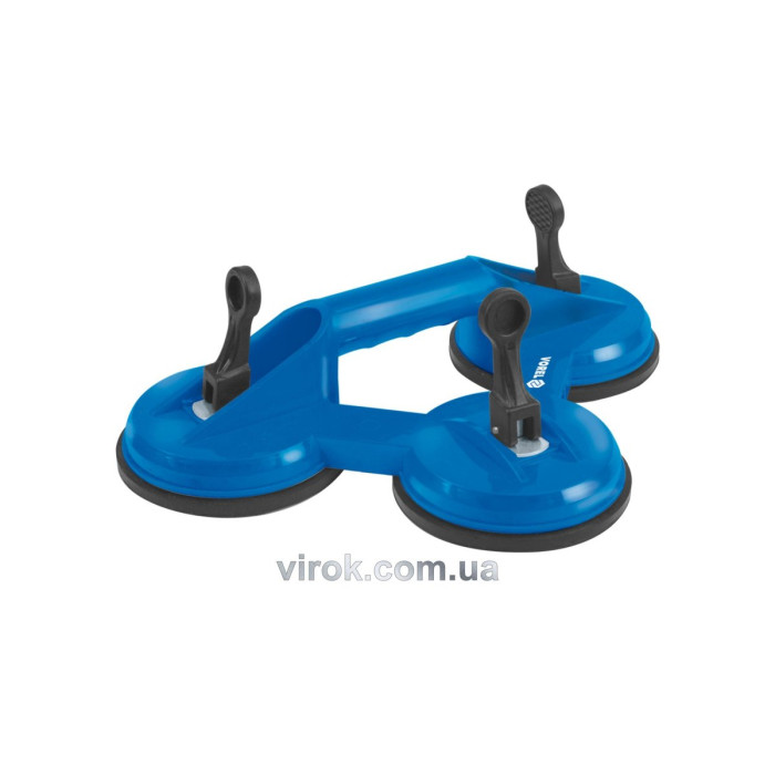 Присоска для монтажу скла потрійна VOREL : d= 115 мм, m= 100 кг [12]