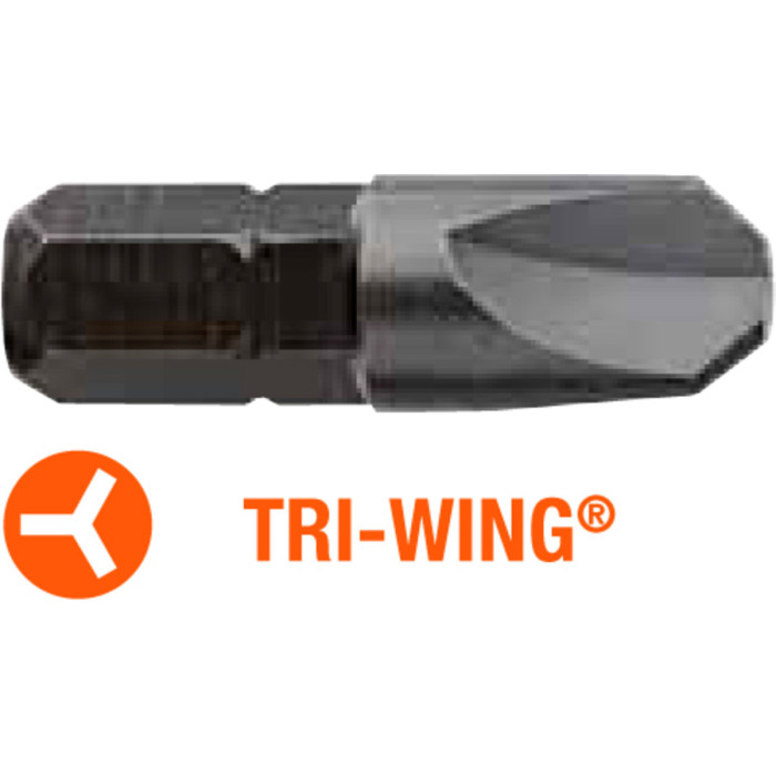 Насадка викруткова USH Industry : TRI-WING TW1 x 25 мм, Уп. 5 шт.