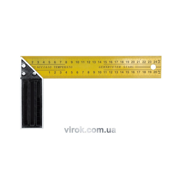 Угольник столярный VOREL: L=350 мм [12/120]