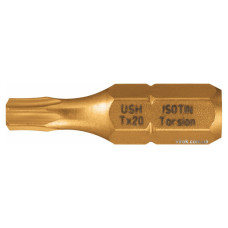Насадка отверточная USH ISOTIN: TORX T10 x 25 мм. Torsion, титановое покрытие. Уп. 10 шт.