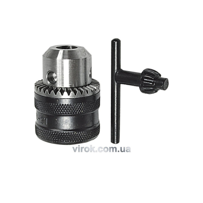 Патрон для дриля VOREL з ключовим затисканням Ø-1,5-13мм, 1/2" [5/40]