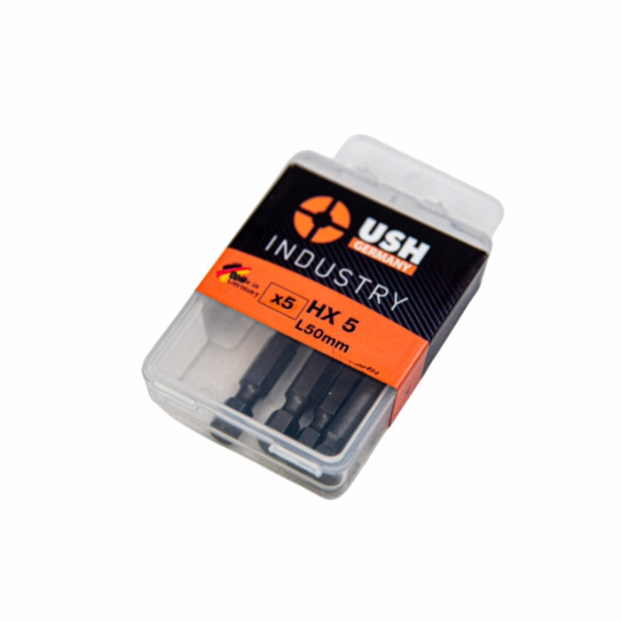 Насадка викруткова USH Industry, подовжена: HEX 5 x 50 мм, Уп. 5 шт.