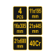 Ломи з ручкою VOREL 4 шт. l= 195/ 305/ 445/ 600 мм, пруг- 11/ 16/ 21 мм [2/12]