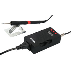 Паяльная станция сетевая: 110-230 V YATO; Р=75 Вт, t°=90-480°С, жало тип T12, LCD табло [30]