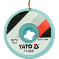 Стрічка плетена з міді для очищення від припою YATO, l= 1,5 м, W= 1,5 мм в котушці в корпусі [30]