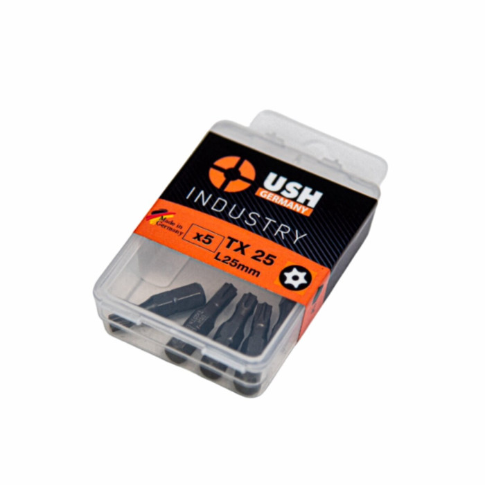 Отверточная насадка USH Industry: TT25 x 25 мм, Уп. 5 шт.