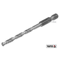 Сверло по металлу YATO: HSS6542, &Oslash;=4.5мм, HEX-1/4", l=80/47мм,для нержав.,конструкт.,лег.стали(DW)