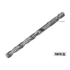 Свердло по металу YATO: HSS6542, Ø=6мм, HEX-1/4", l=93/57мм,для нержав.,конструкт.,легов.сталі(DW)