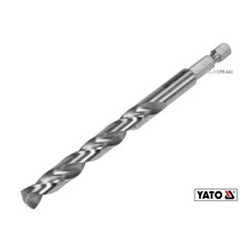 Свердло по металу YATO: HSS6542, Ø=9мм, HEX-1/4", l=125/81мм,для нержав.,конструкт.,легов.сталі(DW)