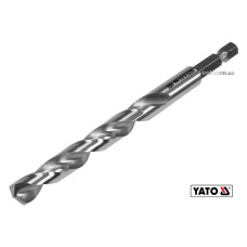 Свердло по металу YATO: HSS6542, Ø=9.5мм, HEX-1/4",l=125/81мм,для нержав.,конструкт.,легов.сталі(DW)