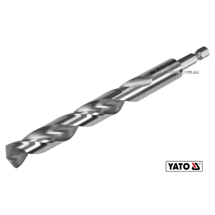 Свердло по металу YATO: HSS6542, Ø=13мм, HEX-1/4",l=151/101мм,для нержав.,конструкт.,легов.сталі(DW)
