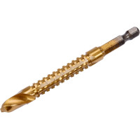 Сверло фрезеровочное по металлу YATO: HSS-TIN, &Oslash;= 9 мм, l= 102 мм, HEX - 1/4" [50/200]